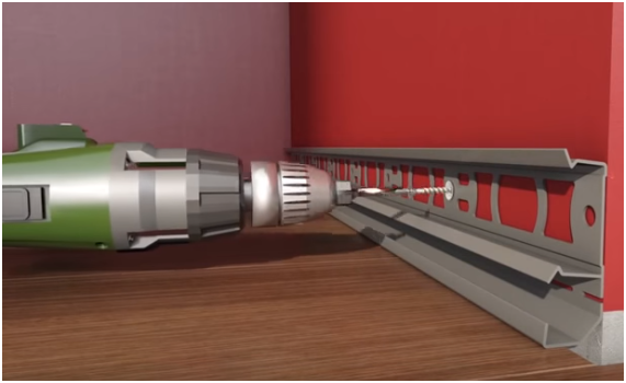 Установка планки для пластикового плинтуса